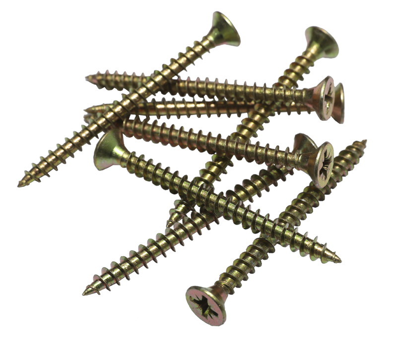 Chipboard Screws,yellow zinc plated